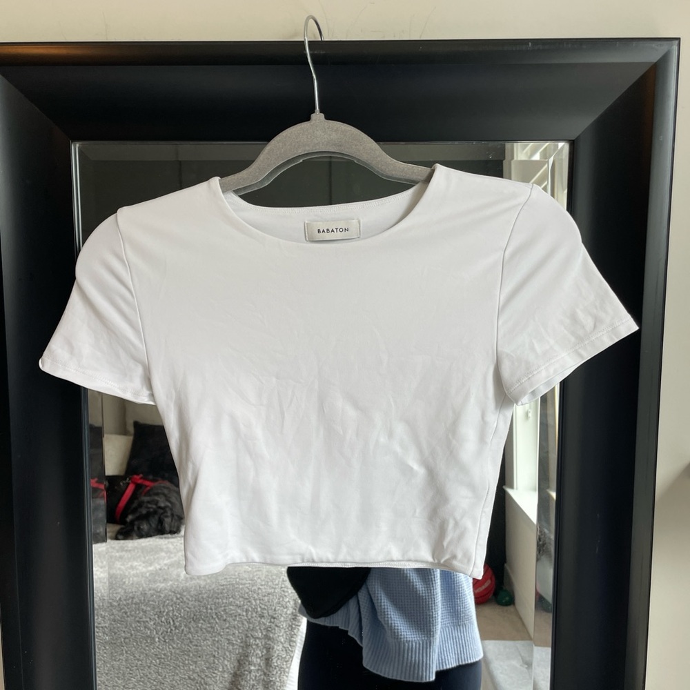 White Aritzia Contour Top
